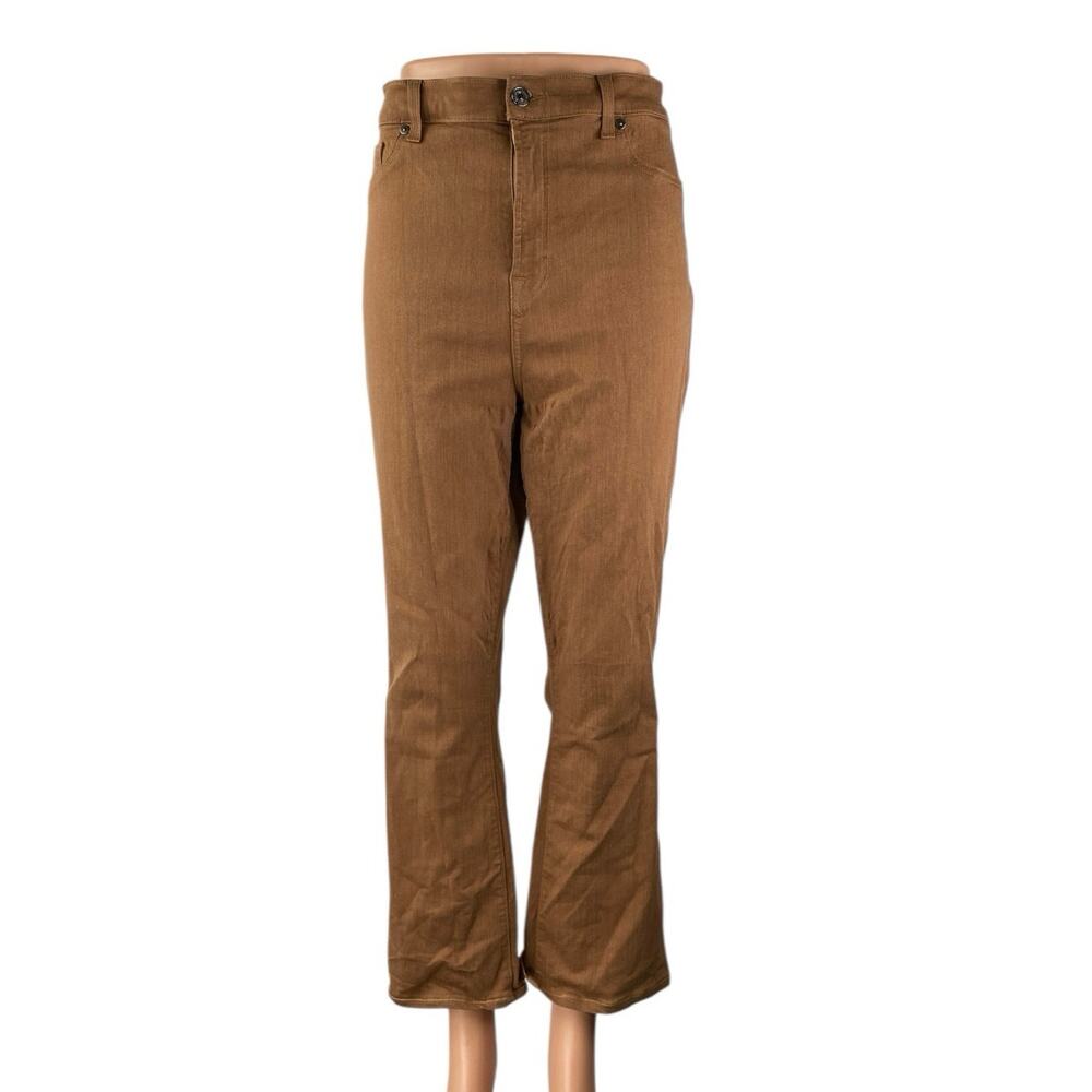 7 For All Mankind Women's Brown High Waist Flared Bootcut Denim Jeans Pants Sz 7